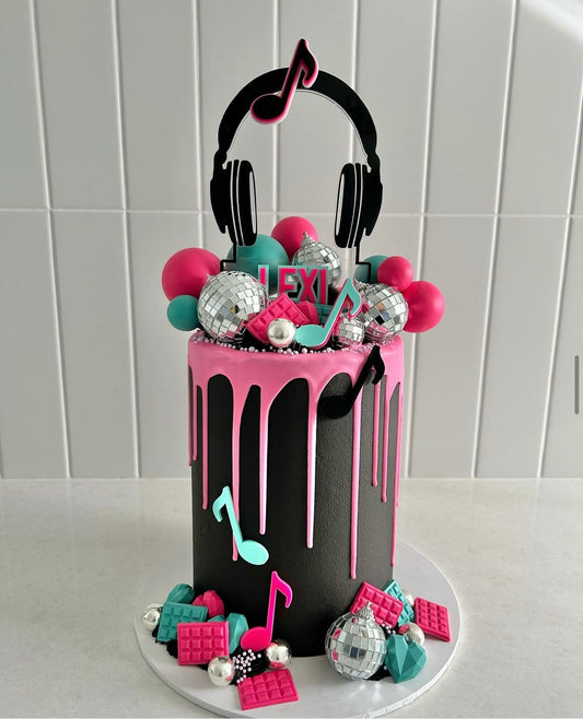 Headphone themed topper