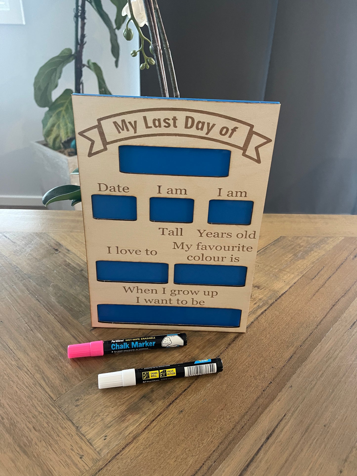 My First/ Last Day board-Acrylic insert