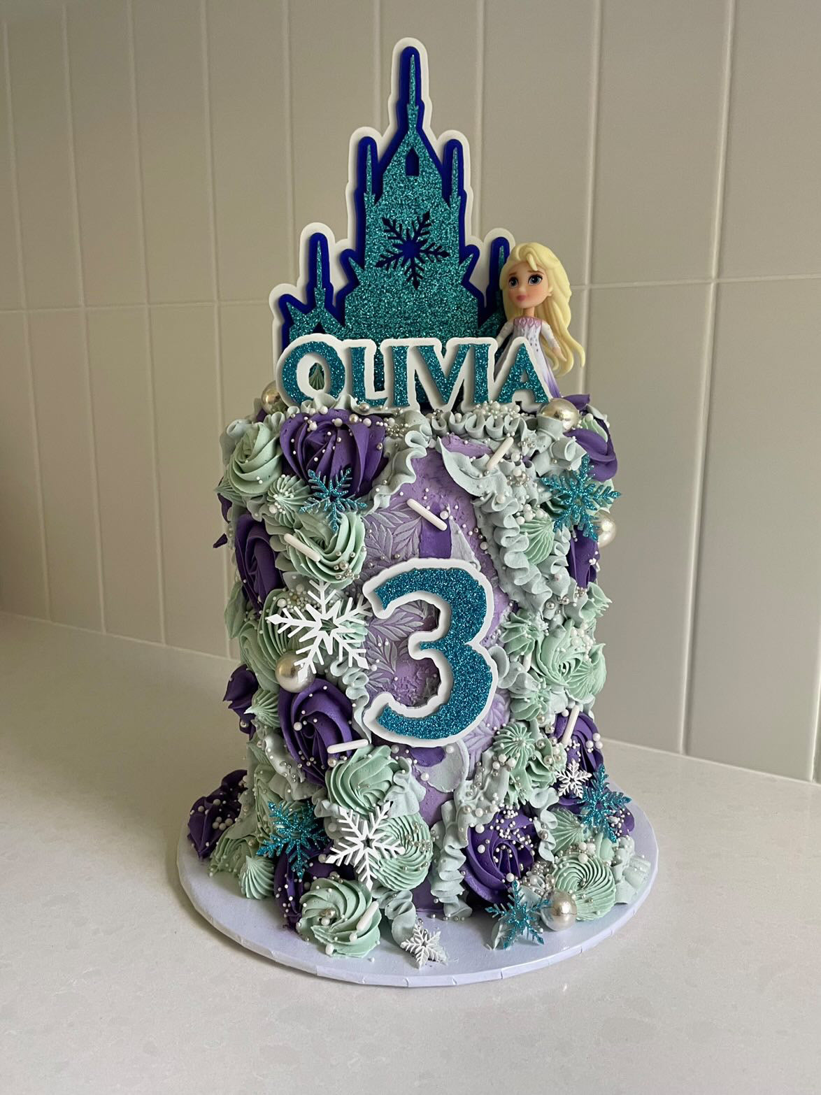 Frozen themed cake toppers