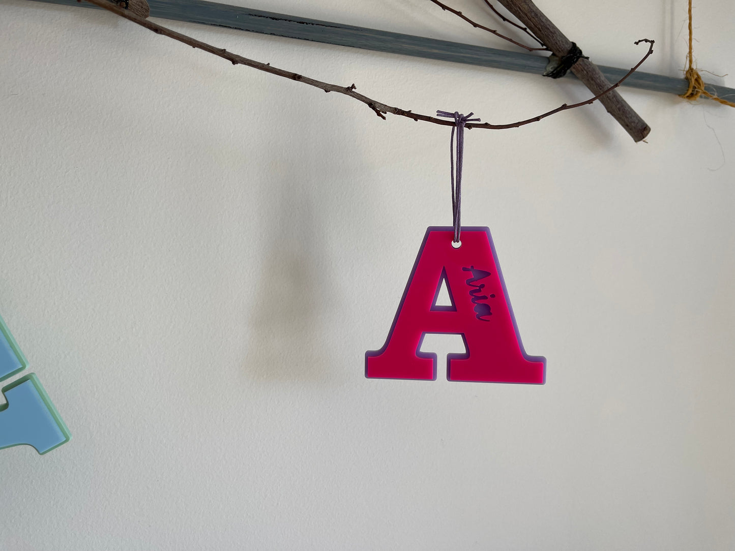 Double layered Initial Baubles/ gift tags